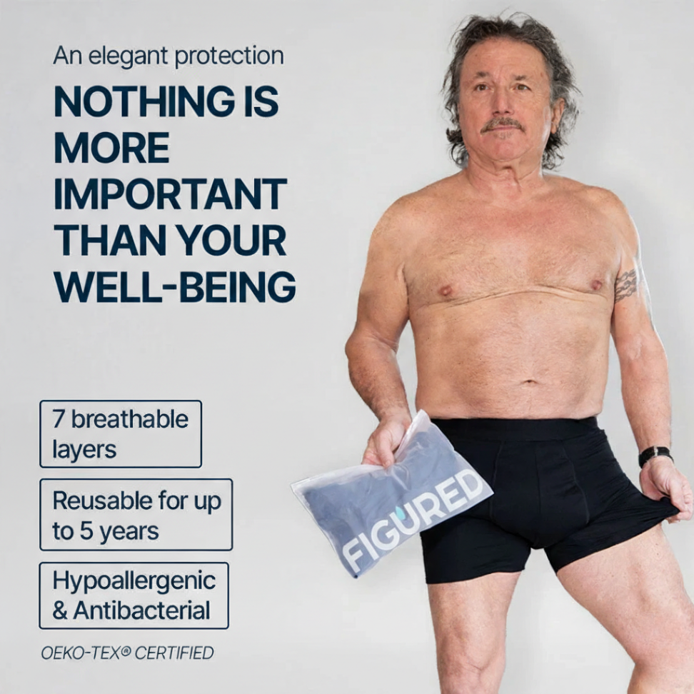 Men's Washable Incontinence Boxer Briefs Pack of 2